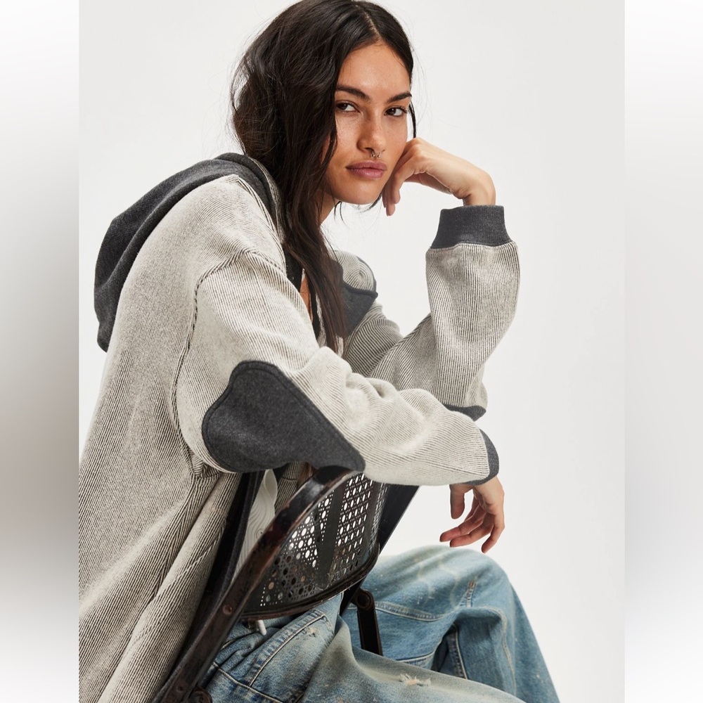 Free People Tomorrows Sweatshirt Cardigan Small - Picture 4 of 9